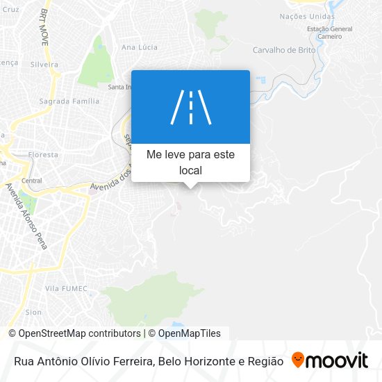 Rua Antônio Olívio Ferreira mapa