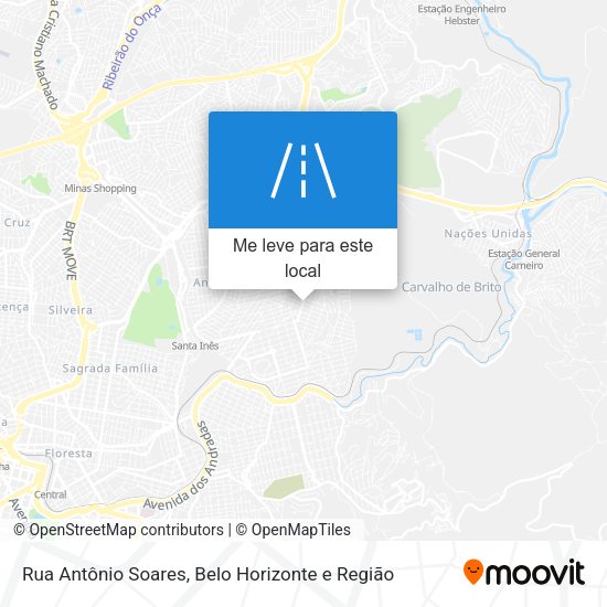 Rua Antônio Soares mapa