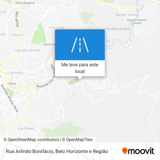 Rua Arlindo Bonifácio mapa