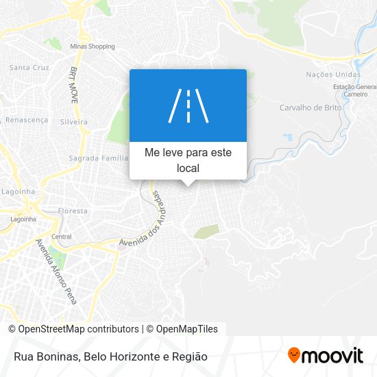 Rua Boninas mapa