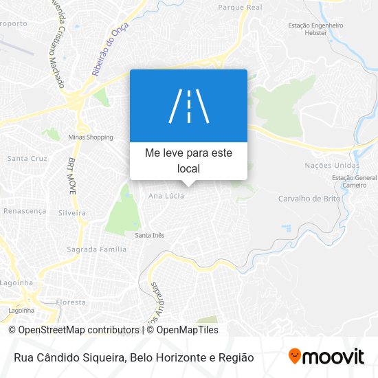 Rua Cândido Siqueira mapa