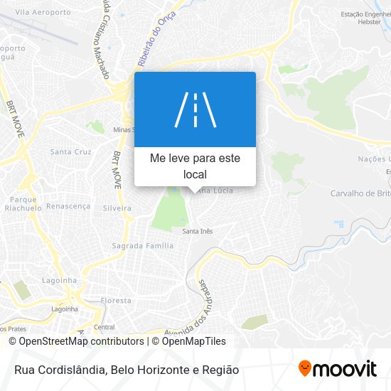 Rua Cordislândia mapa