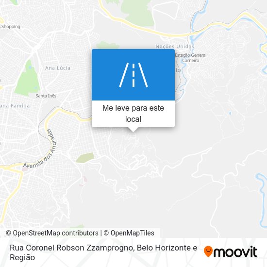 Rua Coronel Robson Zzamprogno mapa