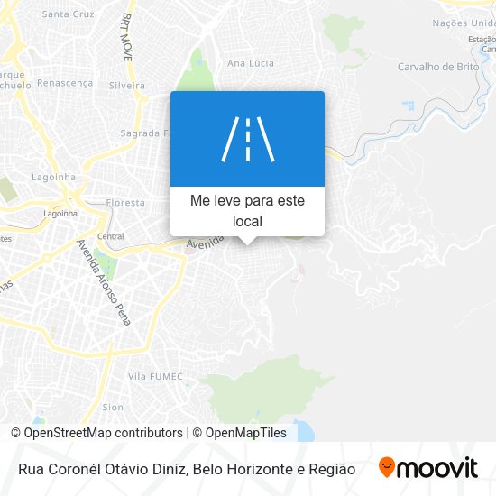 Rua Coronél Otávio Diniz mapa