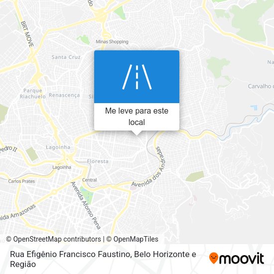 Rua Efigênio Francisco Faustino mapa