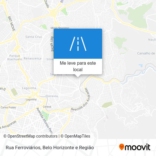 Rua Ferroviários mapa