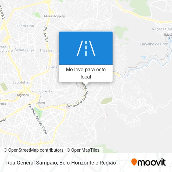 Rua General Sampaio mapa