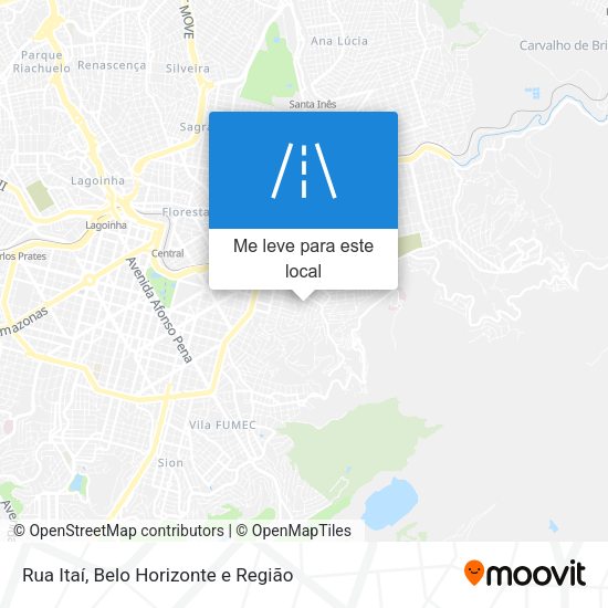 Rua Itaí mapa