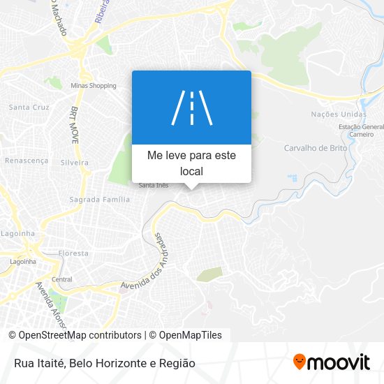 Rua Itaité mapa