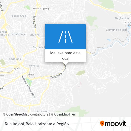 Rua Itajobi mapa