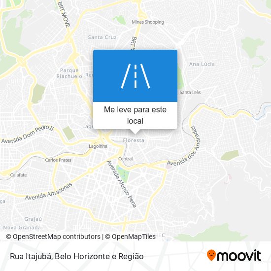 Rua Itajubá mapa