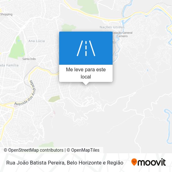 Rua João Batista Pereira mapa