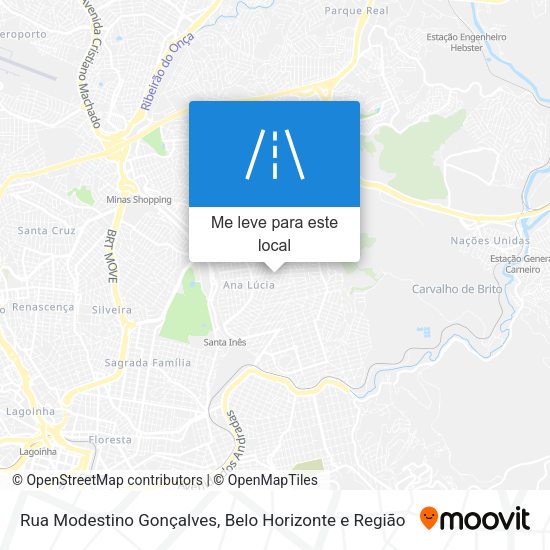 Rua Modestino Gonçalves mapa