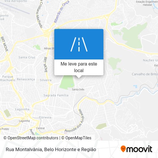 Rua Montalvânia mapa