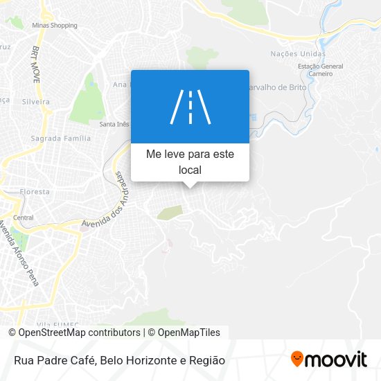 Rua Padre Café mapa