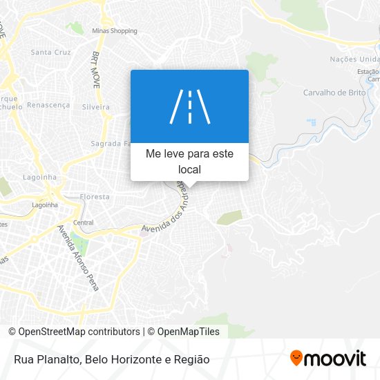 Rua Planalto mapa