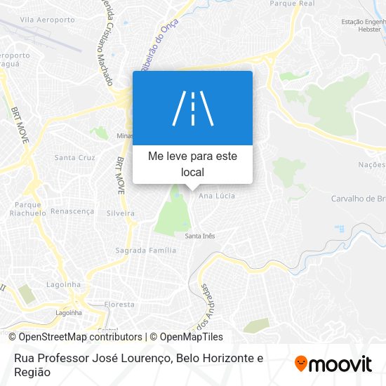 Rua Professor José Lourenço mapa