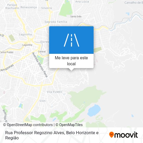 Rua Professor Regozino Alves mapa