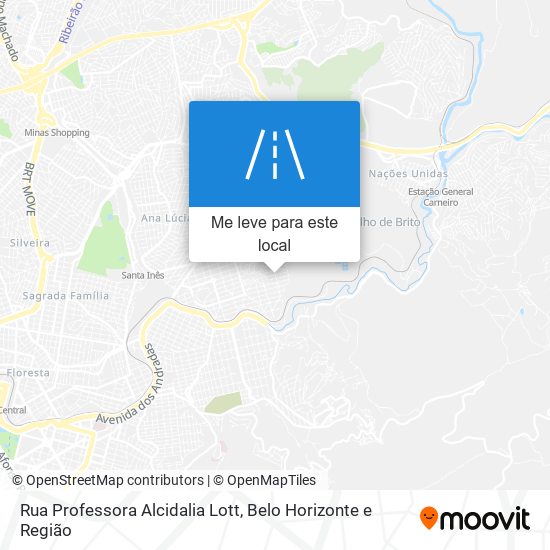 Rua Professora Alcidalia Lott mapa