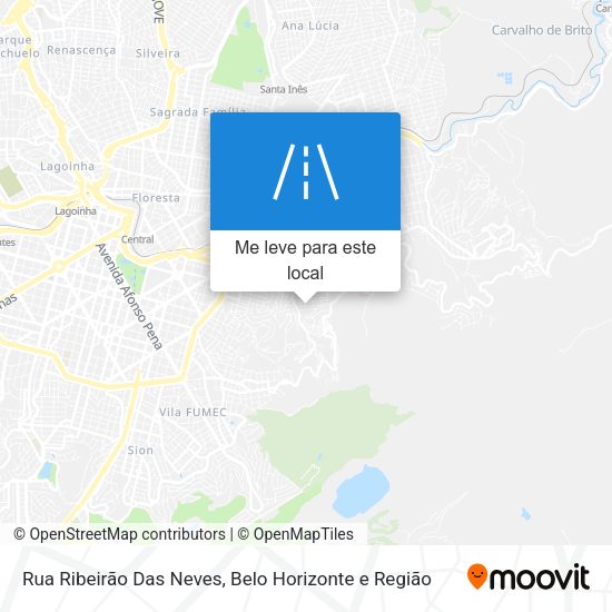 Rua Ribeirão Das Neves mapa
