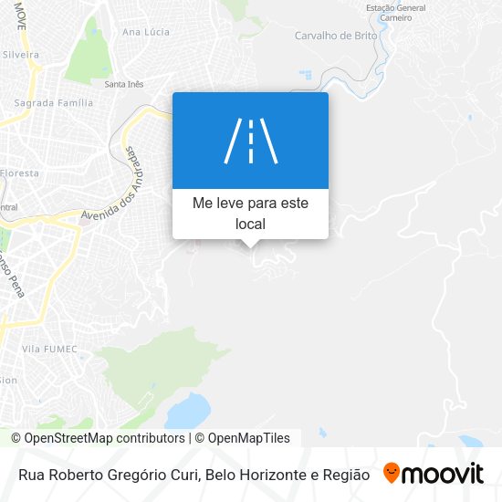 Rua Roberto Gregório Curi mapa