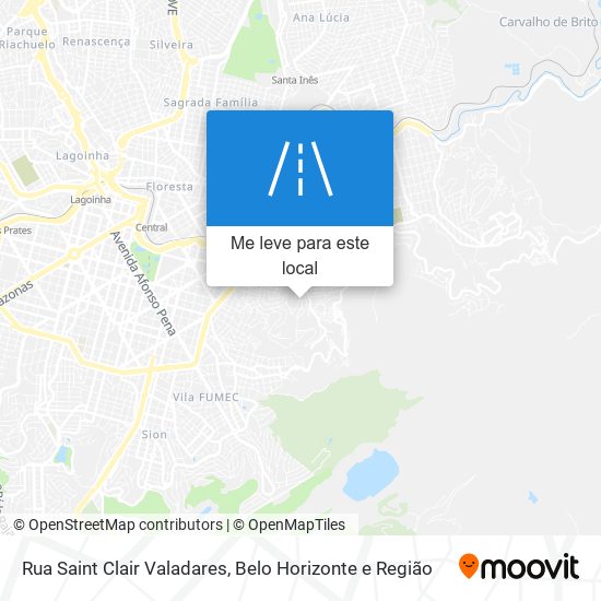 Rua Saint Clair Valadares mapa