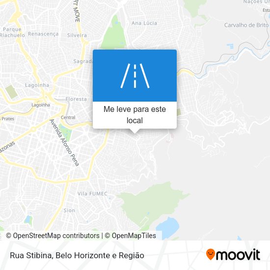 Rua Stibina mapa