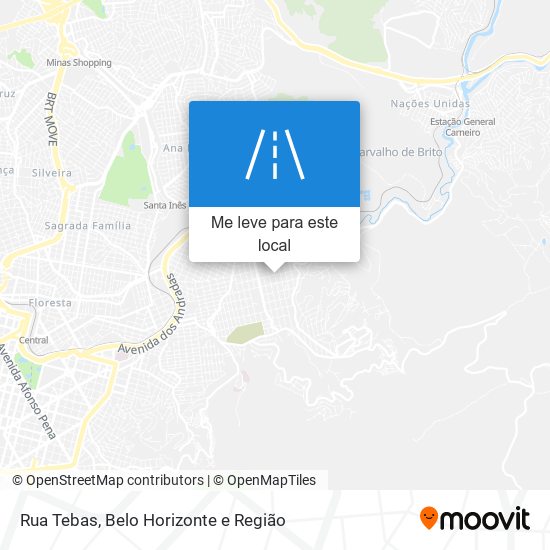 Rua Tebas mapa