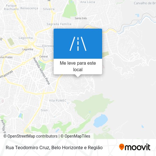 Rua Teodomiro Cruz mapa