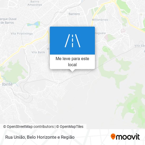 Rua União mapa