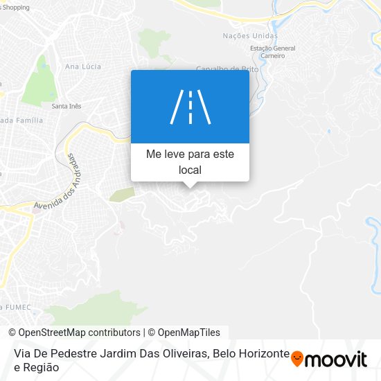 Via De Pedestre Jardim Das Oliveiras mapa