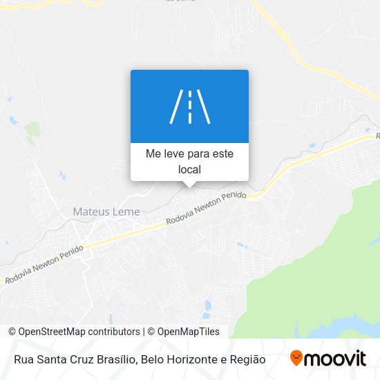 Rua Santa Cruz Brasílio mapa