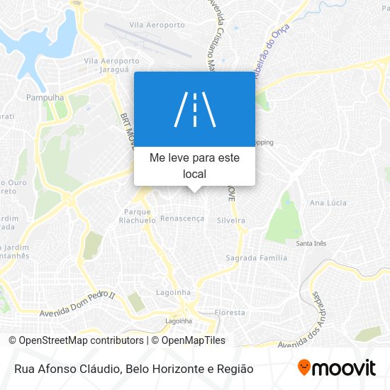 Rua Afonso Cláudio mapa