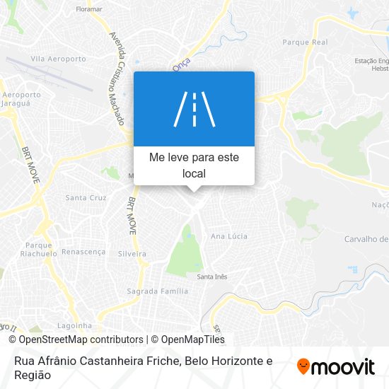 Rua Afrânio Castanheira Friche mapa