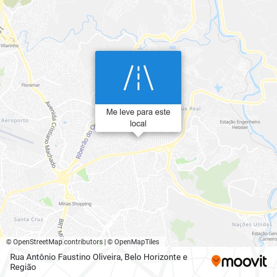 Rua Antônio Faustino Oliveira mapa