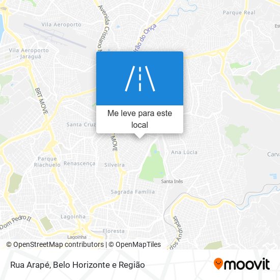 Rua Arapé mapa