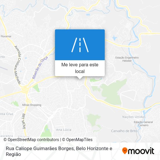 Rua Calíope Guimarães Borges mapa