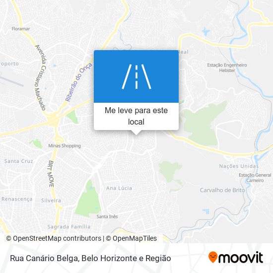 Rua Canário Belga mapa