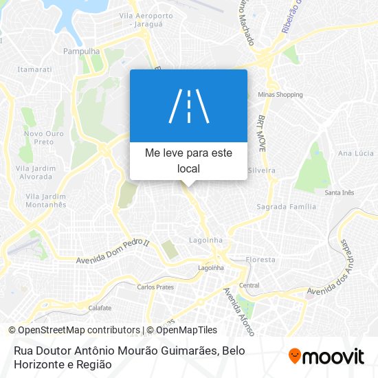 Rua Doutor Antônio Mourão Guimarães mapa