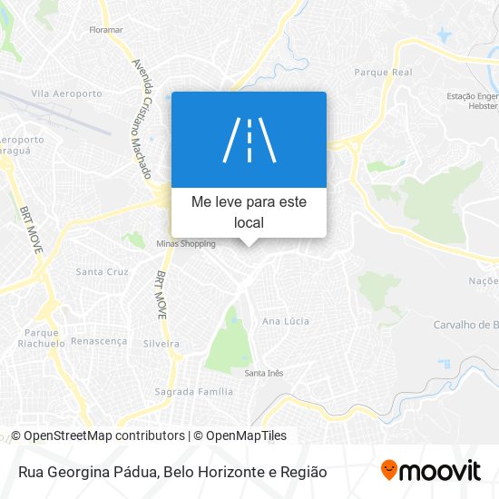 Rua Georgina Pádua mapa