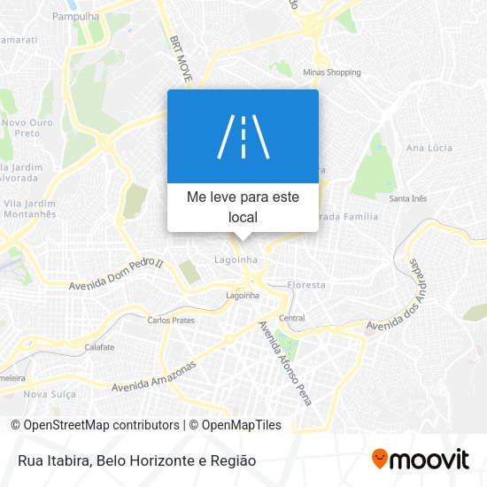 Rua Itabira mapa
