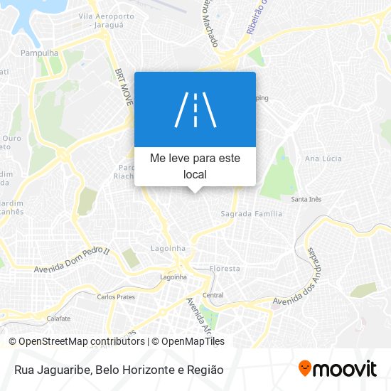 Rua Jaguaribe mapa