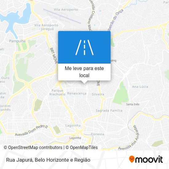 Rua Japurá mapa