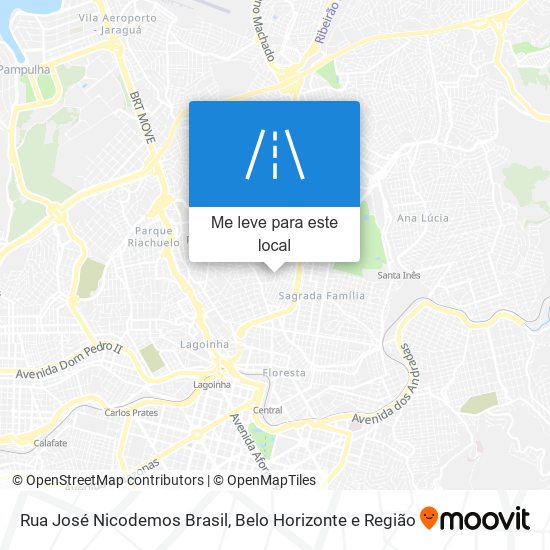 Rua José Nicodemos Brasil mapa