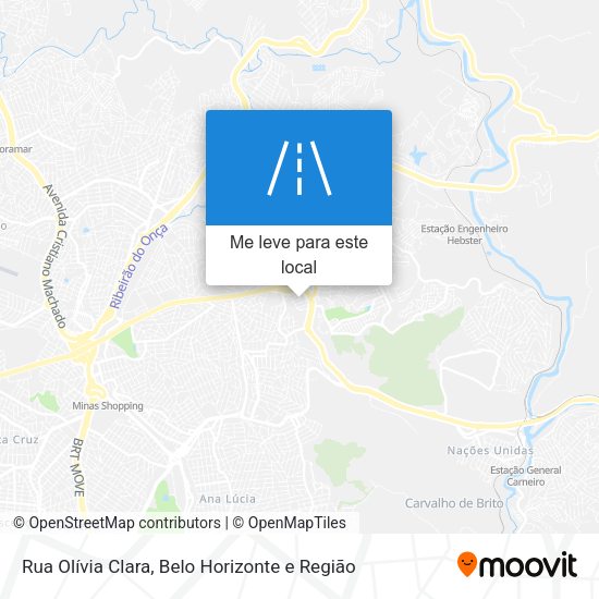 Rua Olívia Clara mapa