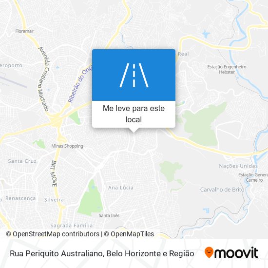 Rua Periquito Australiano mapa