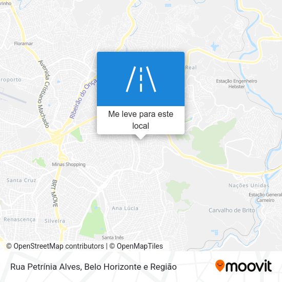 Rua Petrínia Alves mapa