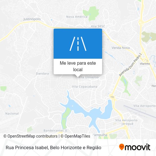 Rua Princesa Isabel mapa