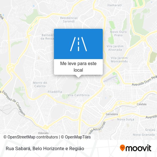 Rua Sabará mapa