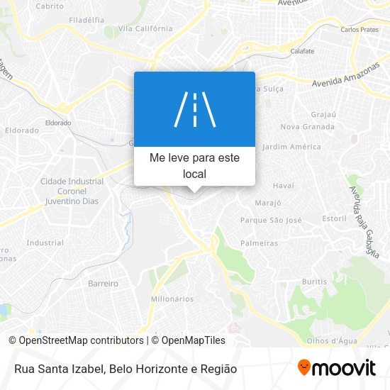 Rua Santa Izabel mapa